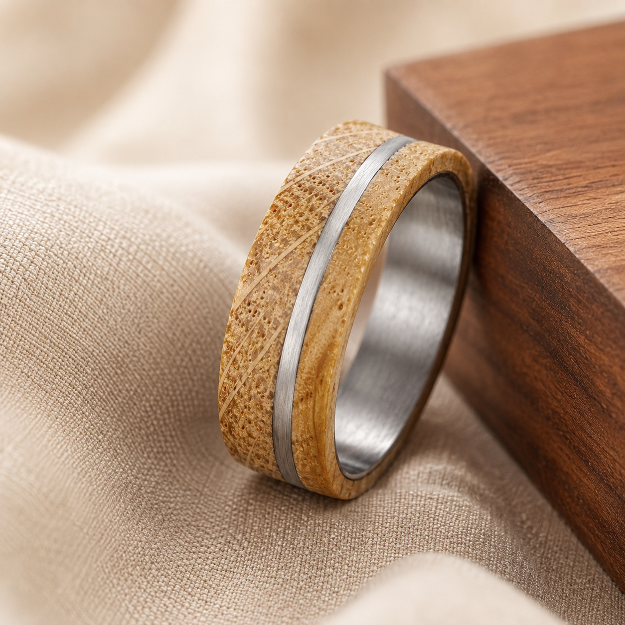 Offset Brushed Stripe Band