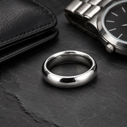 Plain Stainless Steel Unisex Ring