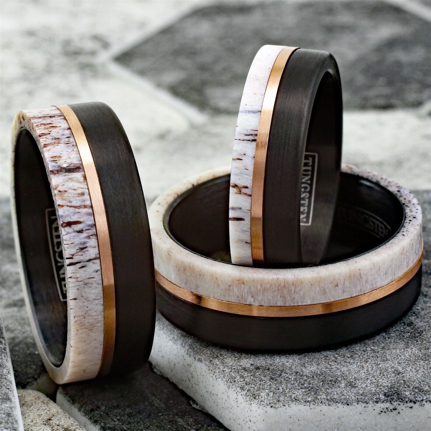 Brushed Tungsten w/ Gold Plated