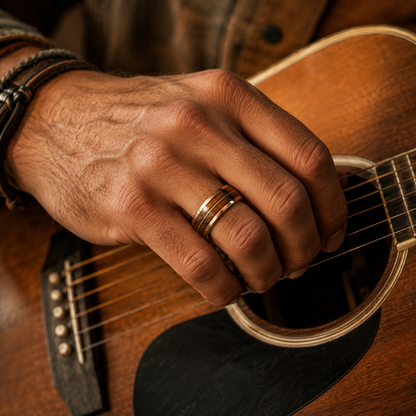 The Rose Gold Guitar String Ring