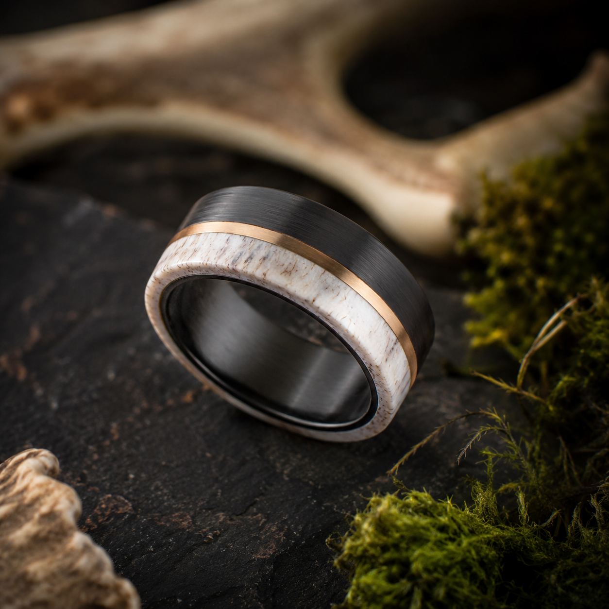 Brushed Tungsten w/ Gold Plated