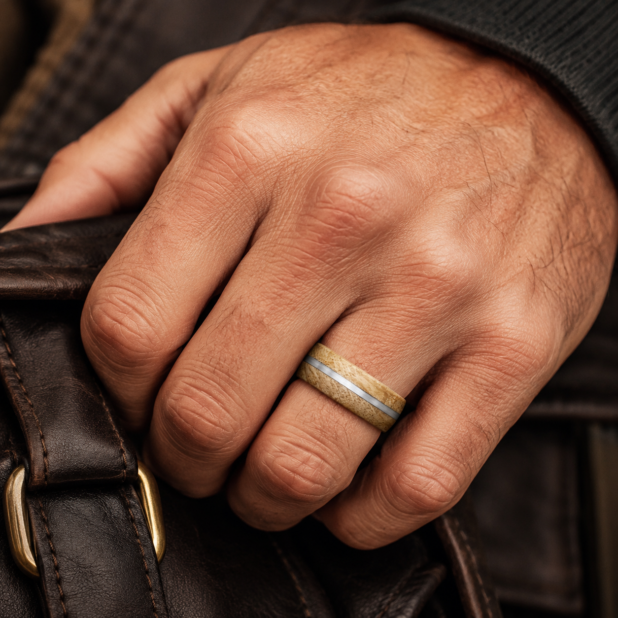 Offset Brushed Stripe Band