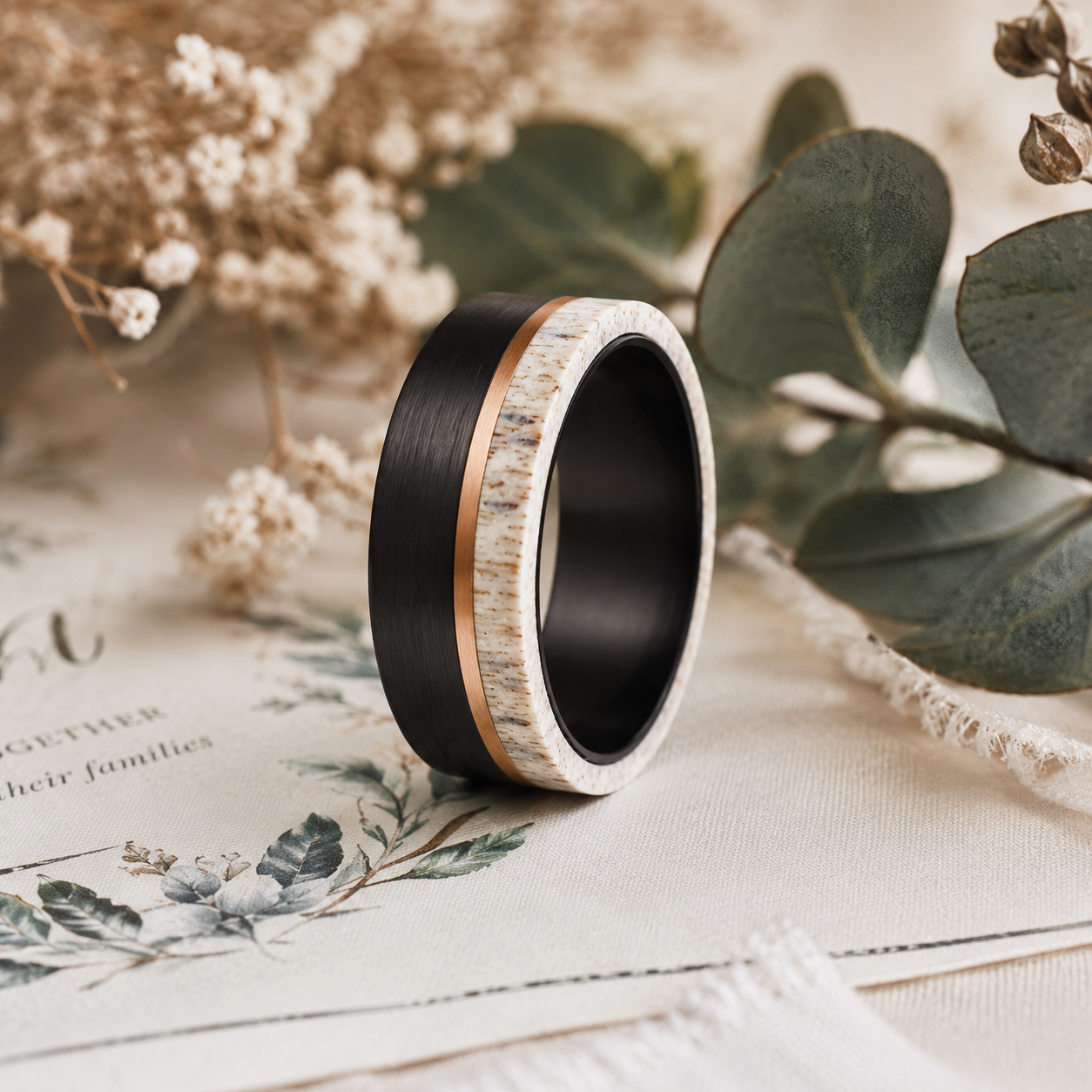 Brushed Tungsten w/ Gold Plated