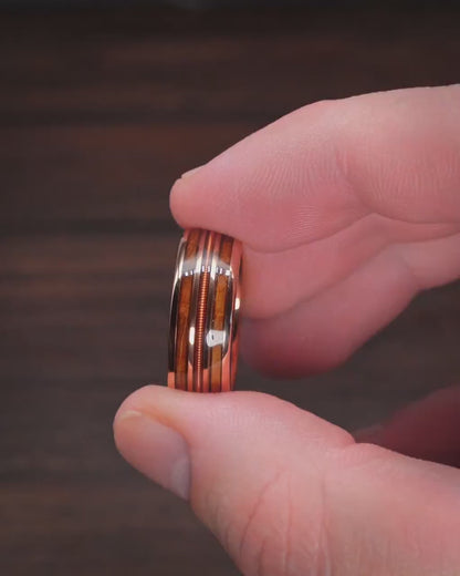 The Rose Gold Guitar String Ring