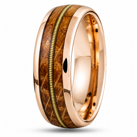 The Rose Gold Guitar String Ring