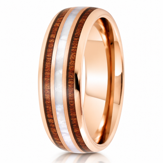 The Rose Gold & Koa Wood