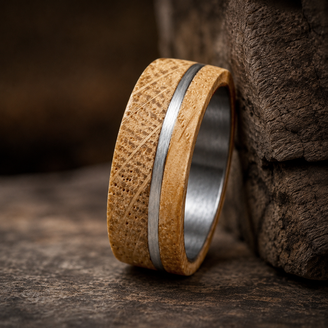 Offset Brushed Stripe Band