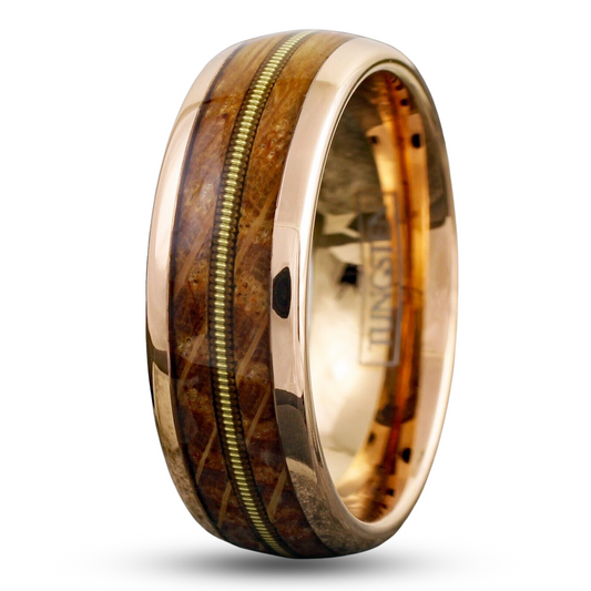 The Rose Gold Guitar String Ring